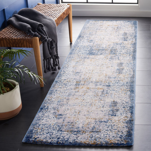 Safavieh Palma Elegant Vintage-inspired Area Rug In Soothing Beige And Blue Hues For Timeless Home Style Beige ,Blue 75% Polypropylene 25% Polyester Pam322a-25