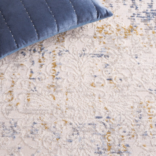 Safavieh Palma Oriental Power Loomed Accent Rug in Soft Beige and Blue Transitional Style PAM322A-2