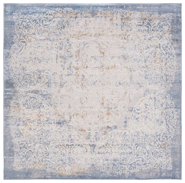 Safavieh Palma Elegant Vintage-inspired Area Rug In Soothing Beige And Blue Hues For Timeless Home Style Beige ,Blue 75% Polypropylene 25% Polyester Pam322a-25