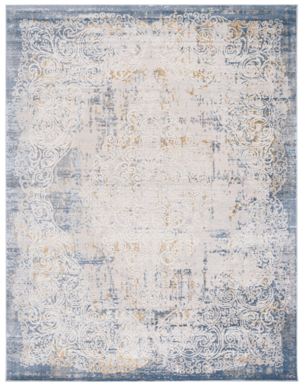 Safavieh Palma Elegant Vintage-inspired Area Rug In Soothing Beige And Blue Hues For Timeless Home Style Beige ,Blue 75% Polypropylene 25% Polyester Pam322a-25