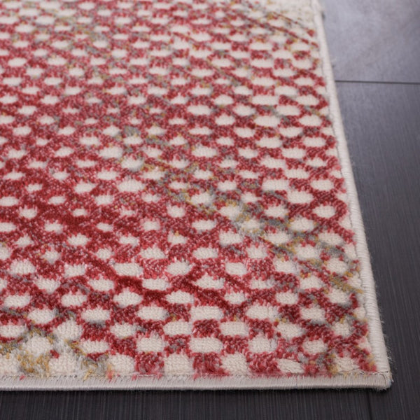 Safavieh Palma Abstract Power Loomed Accent Rug in Grey and Red for Modern Interiors PAM324F-2