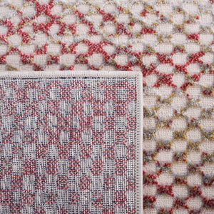 Safavieh Palma Abstract Power Loomed Accent Rug in Grey and Red for Modern Interiors PAM324F-2