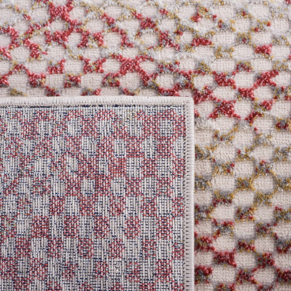Safavieh Palma Abstract Power Loomed Accent Rug in Grey and Red for Modern Interiors PAM324F-2
