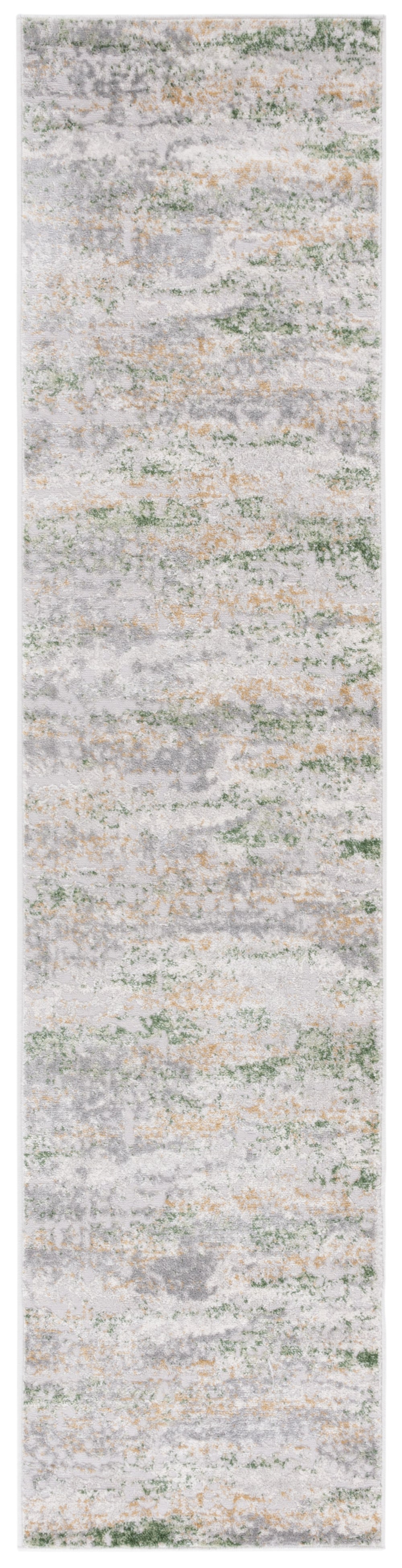 Safavieh Palma Elegant Floral Power Loom Runner - Luxurious Turkish Craftsmanship For Hallways & Entryways Beige ,Green 75% Polypropylene 25% Polyester Pam326a-3
