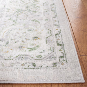 Safavieh Palma Elegant Floral Power Loom Runner - Luxurious Turkish Craftsmanship For Hallways & Entryways Beige ,Green 75% Polypropylene 25% Polyester Pam326a-3
