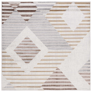 Safavieh Palma Contemporary Geometric Area Rug In Beige And Light Grey — Durable Power‑Loomed Comfort For Entryways 2'-2" x 3'-9" PAM328A-2