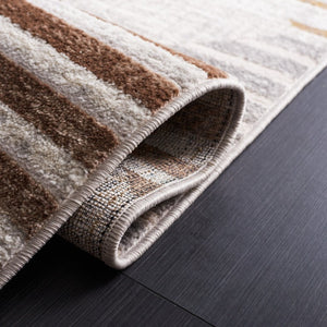 Safavieh Palma Geometric Diamond Stripe Area Rug Power Loomed Polypropylene Neutral Living Room PAM328A-8SQ