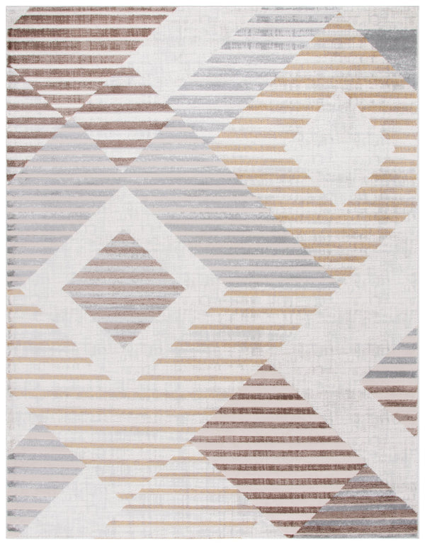 Safavieh Palma Contemporary Geometric Area Rug In Beige And Light Grey — Durable Power‑Loomed Comfort For Entryways 2'-2" x 3'-9" PAM328A-2
