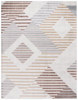 Safavieh Palma Contemporary Area Rug - Elegant Geometric Design For Stylish Home Decor And Comfort Beige ,Light Grey 75% Polypropylene 25% Polyester Pam328a-1115