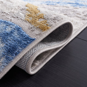 Safavieh Palma Elegant Area Rug - Ocean Wave Inspired Design In Soft Beige And Light Blue, Made In Turkey Beige ,Light Blue 75% Polypropylene 25% Polyester Pam334a-6