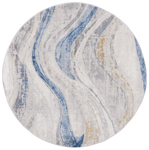 Safavieh Palma Elegant Area Rug - Ocean Wave Inspired Design In Soft Beige And Light Blue, Made In Turkey Beige ,Light Blue 75% Polypropylene 25% Polyester Pam334a-6