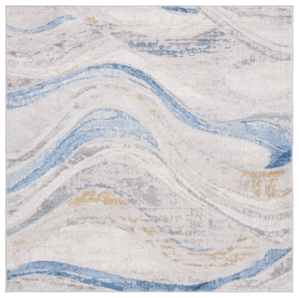 Safavieh Palma Elegant Area Rug - Ocean Wave Inspired Design In Soft Beige And Light Blue, Made In Turkey Beige ,Light Blue 75% Polypropylene 25% Polyester Pam334a-6