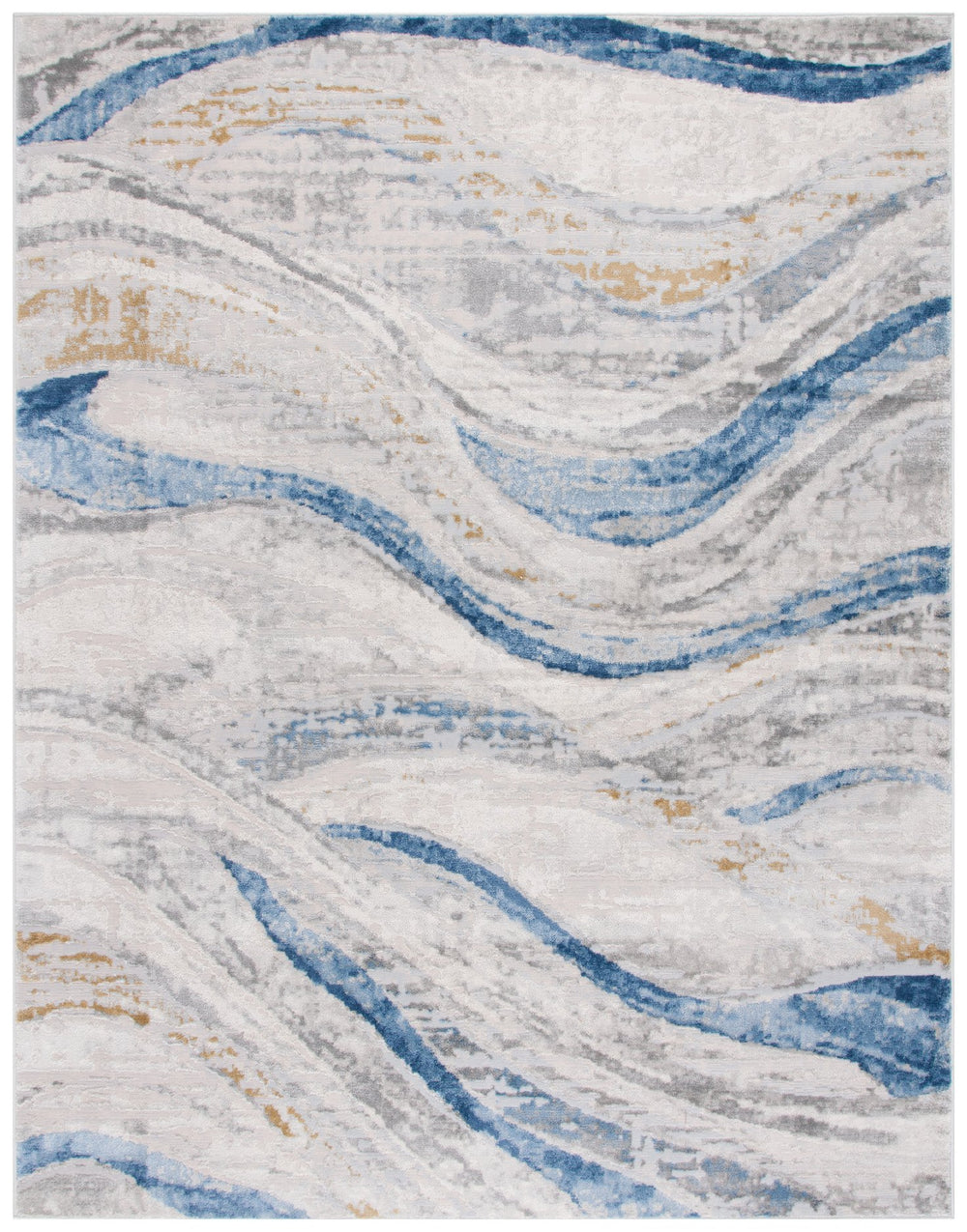 Safavieh Palma Elegant Area Rug - Ocean Wave Inspired Design In Soft Beige And Light Blue, Made In Turkey Beige ,Light Blue 75% Polypropylene 25% Polyester Pam334a-6