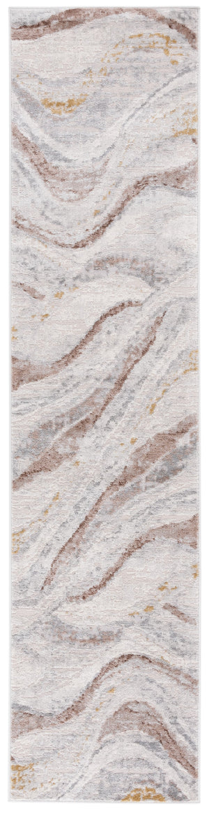 Safavieh Palma Contemporary Abstract Area Rug 2'2"X3'9" Beige Brown Power-Loomed Low Pile Durable Turkish Craftsmanship PAM334B-2