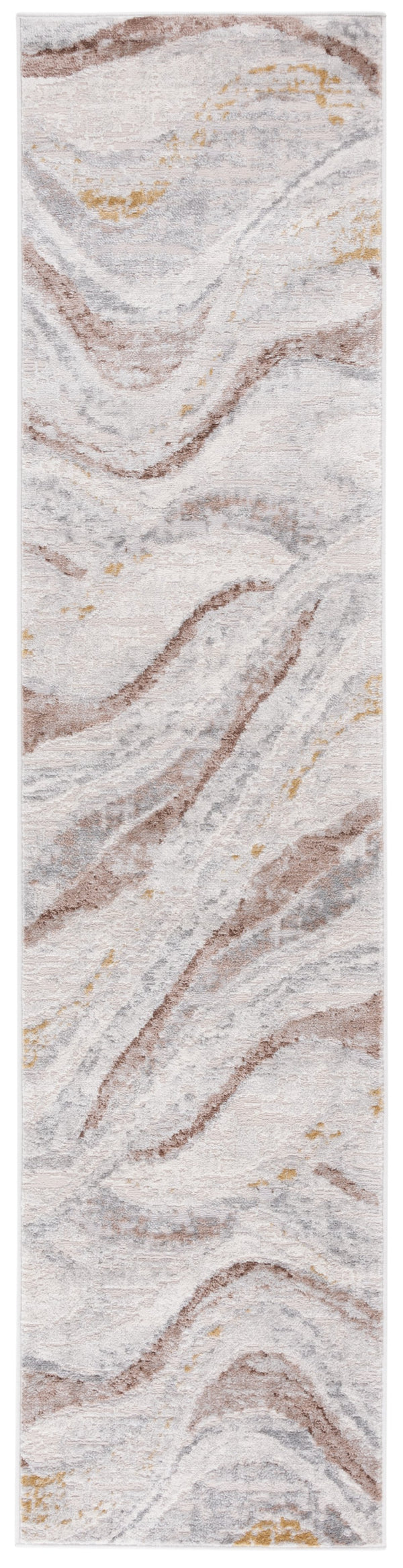 Safavieh Palma Contemporary Abstract Area Rug 2'2"X3'9" Beige Brown Power-Loomed Low Pile Durable Turkish Craftsmanship PAM334B-2