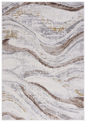 Safavieh Palma Contemporary Abstract Area Rug 2'2"X3'9" Beige Brown Power-Loomed Low Pile Durable Turkish Craftsmanship PAM334B-2