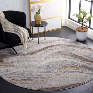 Safavieh Palma Contemporary Abstract Area Rug 2'2"X3'9" Beige Brown Power-Loomed Low Pile Durable Turkish Craftsmanship PAM334B-2