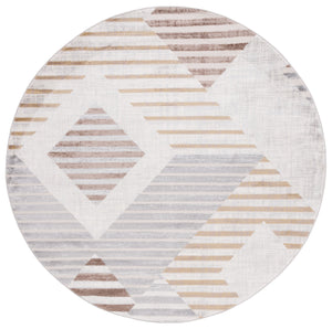 Safavieh Palma Contemporary Abstract Area Rug 2'2"X3'9" Beige Brown Power-Loomed Low Pile Durable Turkish Craftsmanship PAM334B-2