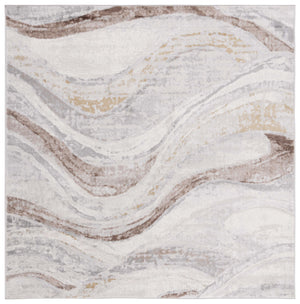 Safavieh Palma Contemporary Abstract Area Rug 2'2"X3'9" Beige Brown Power-Loomed Low Pile Durable Turkish Craftsmanship PAM334B-2