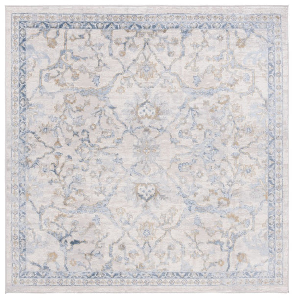 Safavieh Palma Traditional Area Rug in Polypropylene Blend for Living and Dining Rooms Beige / L. Blue 10'-0" x 10'-0" PAM336A-10SQ