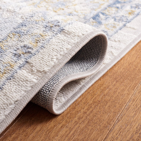 Safavieh Palma Traditional Area Rug in Polypropylene Blend for Living and Dining Rooms Beige / L. Blue 2'-2" x 13'-0" PAM336A-213