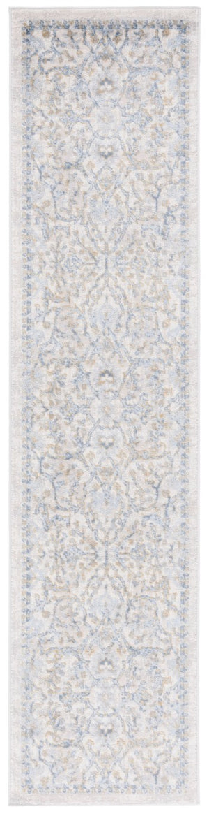 Safavieh Palma Traditional Area Rug in Polypropylene Blend for Living and Dining Rooms Beige / L. Blue 2'-2" x 13'-0" PAM336A-213