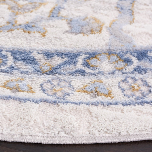 Safavieh Palma Traditional Area Rug in Polypropylene Blend for Living and Dining Rooms Beige / L. Blue 5'-3" x 5'-3" PAM336A-5R