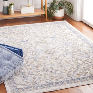 Safavieh Palma Traditional Area Rug in Polypropylene Blend for Living and Dining Rooms Beige / L. Blue 6'-7" x 9'-2" PAM336A-6