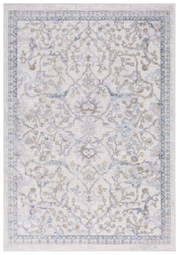 Safavieh Palma Traditional Area Rug in Polypropylene Blend for Living and Dining Rooms Beige / L. Blue 6'-7" x 9'-2" PAM336A-6