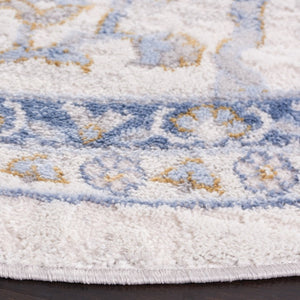 Safavieh Palma Traditional Area Rug in Polypropylene Blend for Living and Dining Rooms Beige / L. Blue 8'-0" x 8'-0" - A PAM336A-8R