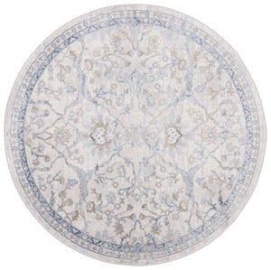 Safavieh Palma Traditional Area Rug in Polypropylene Blend for Living and Dining Rooms Beige / L. Blue 8'-0" x 8'-0" - A PAM336A-8R