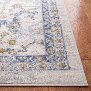 Safavieh Palma Traditional Area Rug in Polypropylene Blend for Living and Dining Rooms Beige / L. Blue 8'-0" x 8'-0" - B PAM336A-8SQ