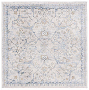 Safavieh Palma Traditional Area Rug in Polypropylene Blend for Living and Dining Rooms Beige / L. Blue 8'-0" x 8'-0" - B PAM336A-8SQ
