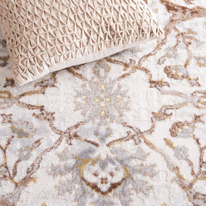 Safavieh Palma Traditional Area Rug in Polypropylene Blend for Living and Dining Rooms Beige / Brown 2'-2" x 7'-0" PAM336B-27