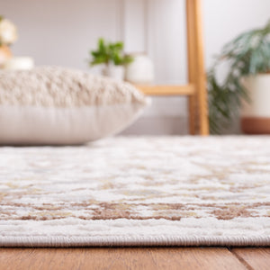 Safavieh Palma Elegant Square Area Rug – Luxurious Softness, Timeless Design, Perfect For Modern Interiors Beige ,Brown 75% Polypropylene 25% Polyester Pam336b-5r