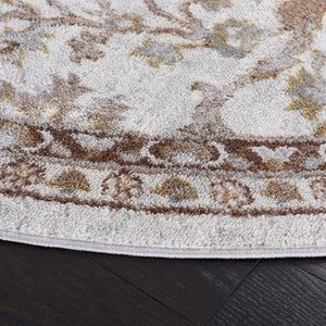 Safavieh Palma Traditional Area Rug in Polypropylene Blend for Living and Dining Rooms Beige / Brown 8'-0" x 8'-0" PAM336B-8R