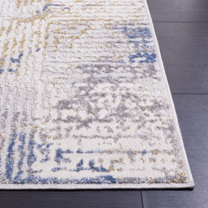Safavieh Palma Abstract Geometric Accent Rug Turkish Polypropylene Blend for Modern Interiors Beige / Light Blue PAM350B-2