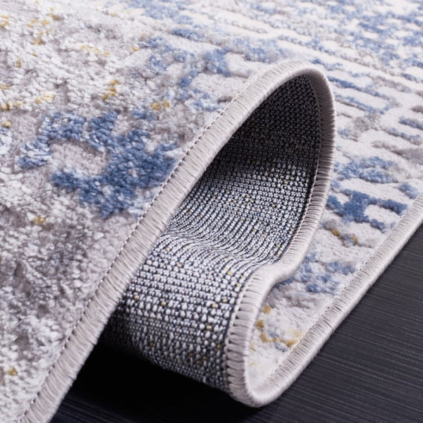 Safavieh Palma Abstract Geometric Accent Rug Turkish Polypropylene Blend for Modern Interiors Beige / Light Blue PAM350B-2