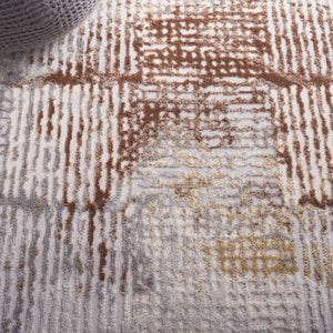 Safavieh Palma Abstract Geometric Accent Rug Turkish Polypropylene Blend for Modern Interiors Beige / Brown PAM350C-2