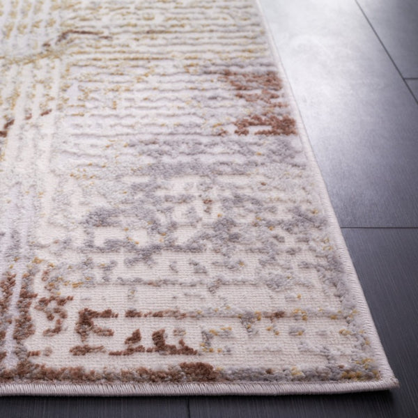 Safavieh Palma Abstract Geometric Accent Rug Turkish Polypropylene Blend for Modern Interiors Beige / Brown PAM350C-2