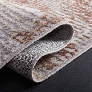 Safavieh Palma Abstract Geometric Accent Rug Turkish Polypropylene Blend for Modern Interiors Beige / Brown PAM350C-2