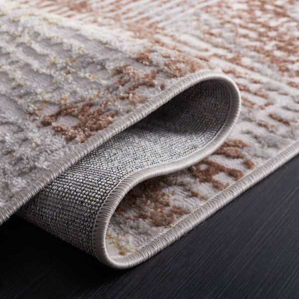 Safavieh Palma Abstract Geometric Accent Rug Turkish Polypropylene Blend for Modern Interiors Beige / Brown PAM350C-2