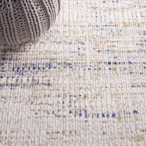 Safavieh Palma Geometric Area Rug Power Loomed Polypropylene Low Pile Bedroom Accent Beige / Blue 3'-0" x 5'-0" PAM356A-3