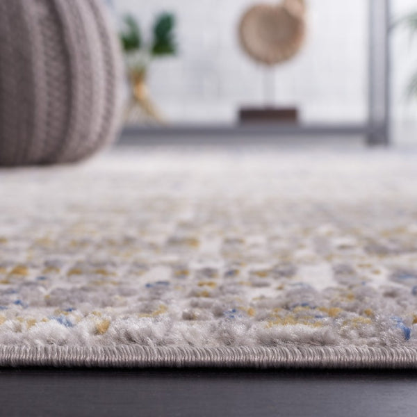 Safavieh Palma Geometric Area Rug Power Loomed Polypropylene Low Pile Bedroom Accent Beige / Blue 3'-0" x 5'-0" PAM356A-3
