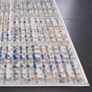 Safavieh Palma Geometric Area Rug Power Loomed Polypropylene Low Pile Bedroom Accent Beige / Blue 3'-0" x 5'-0" PAM356A-3