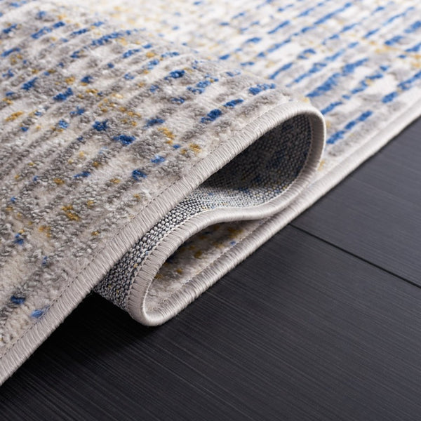 Safavieh Palma Geometric Area Rug Power Loomed Polypropylene Low Pile Bedroom Accent Beige / Blue 3'-0" x 5'-0" PAM356A-3