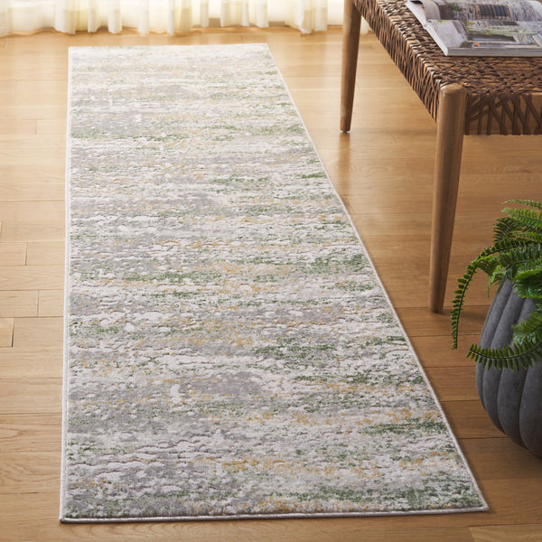 Safavieh Palma Elegant Abstract Area Rug - Durable Power-loomed Design In Soft Grey And Green Hues For Home Grey ,Green 75% Polypropylene 25% Polyester Pam358f-6