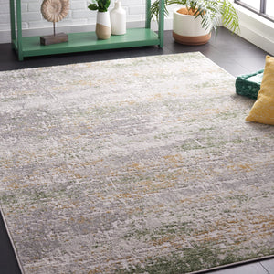 Safavieh Palma Elegant Abstract Area Rug - Durable Power-loomed Design In Soft Grey And Green Hues For Home Grey ,Green 75% Polypropylene 25% Polyester Pam358f-6