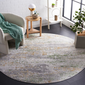 Safavieh Palma Elegant Abstract Area Rug - Durable Power-loomed Design In Soft Grey And Green Hues For Home Grey ,Green 75% Polypropylene 25% Polyester Pam358f-6