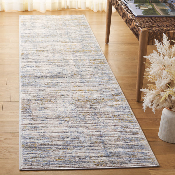 Safavieh Palma Exquisite Runner Area Rug - Timeless Elegance & Abstract Design For Modern Interiors Grey ,Blue 75% Polypropylene 25% Polyester Pam360f-2